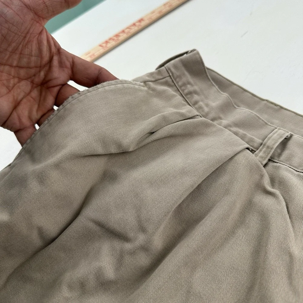 VTG 90s Polo Ralph Lauren‎ Distressed Pleated Tyler Shorts Fits 34 Khaki Chino